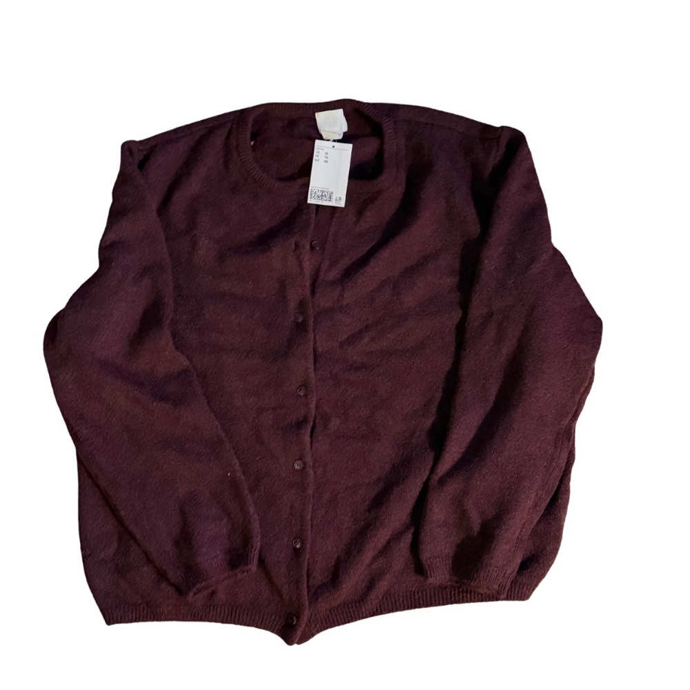 H&M Burgundy Cardigan Sweater
